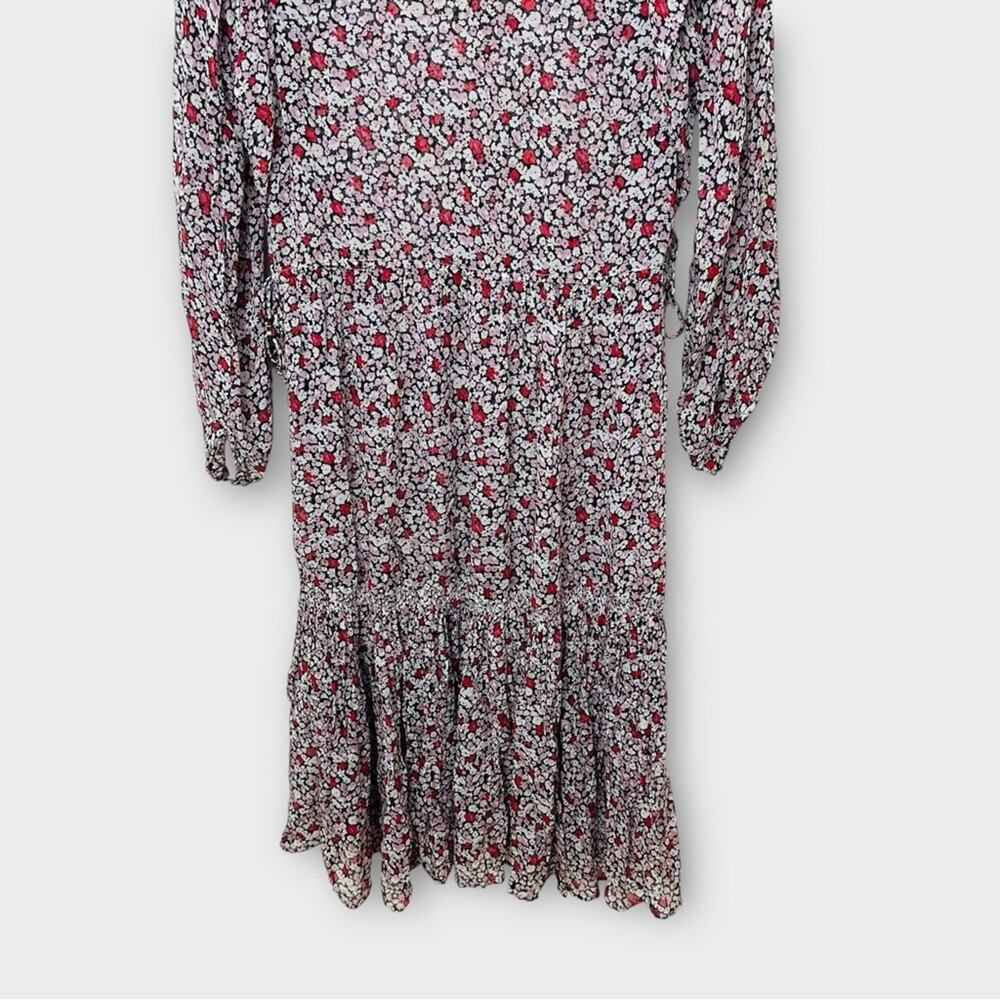 Anthropologie Magali Pascal Kazane Midi Dress Women’s Size XS Black Red Floral - Picture 6 of 15